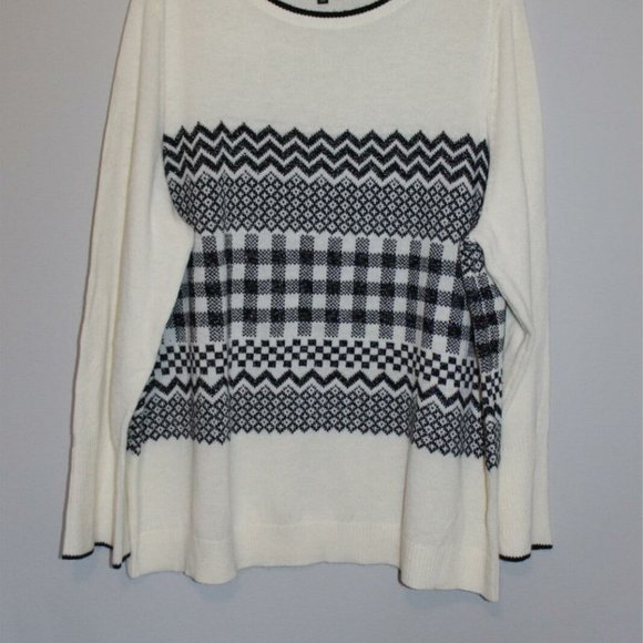 Talbots Fair Isle Lurex Wool Blend Sweater HW9427 - Picture 3 of 9